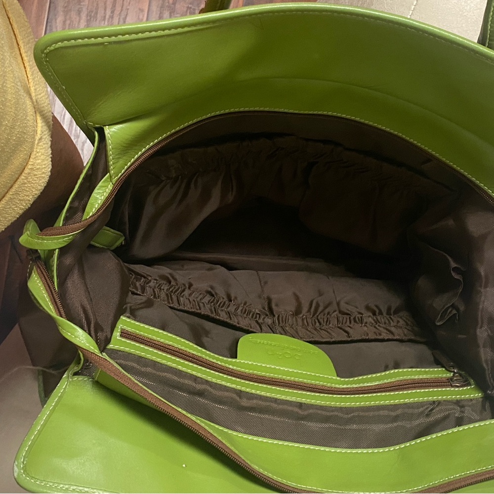 Brown and Green Women's Tote Bag - Picture 4 of 6